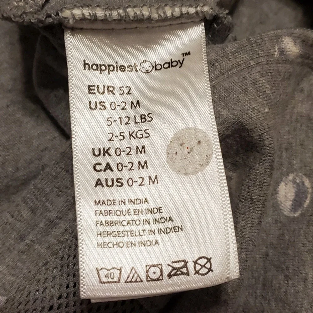 Happiest Baby‎ Gray Gender Neutral Sleep Sack SZ:S